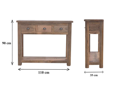 3 Drawer Hallway Console