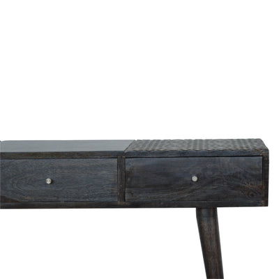 Ash Black 3 Drawer Console Table