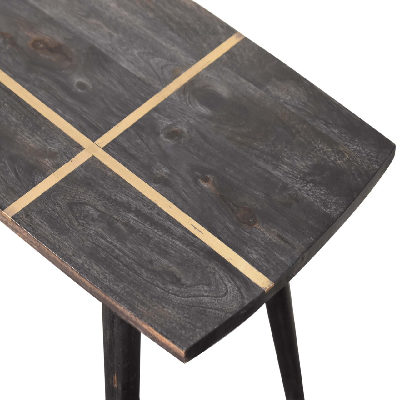 Ash Black Brass Inlay Coffee Table