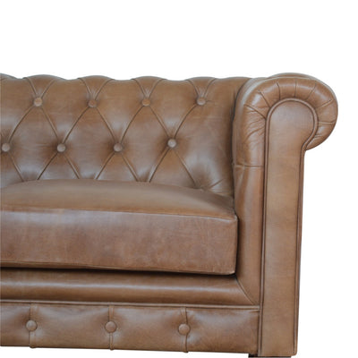 Buffalo Leather Chesterfield Sofa