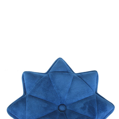 Blue Velvet Star Footstool