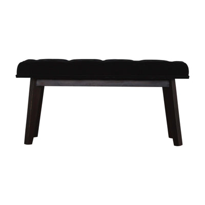 Black Velvet Hallway Bench