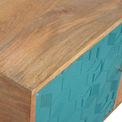 Acadia Teal Cabinet with Drawers