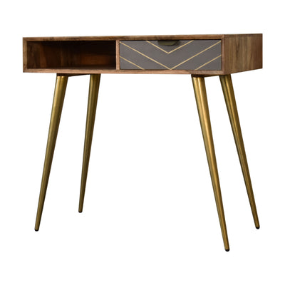 Cement Brass Cable Writing Desk