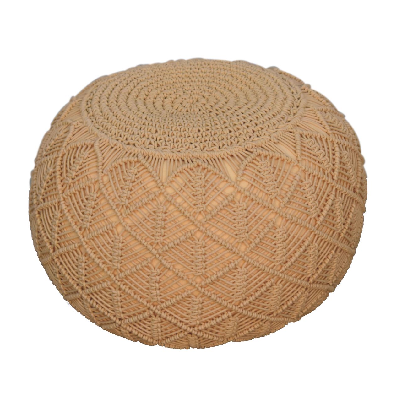 Ansley Beige Pouffe