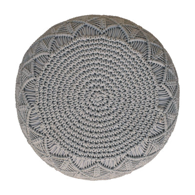 Ansley Grey Pouffe