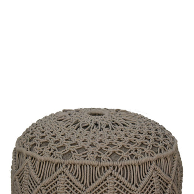 Crotchet Grey Footstool