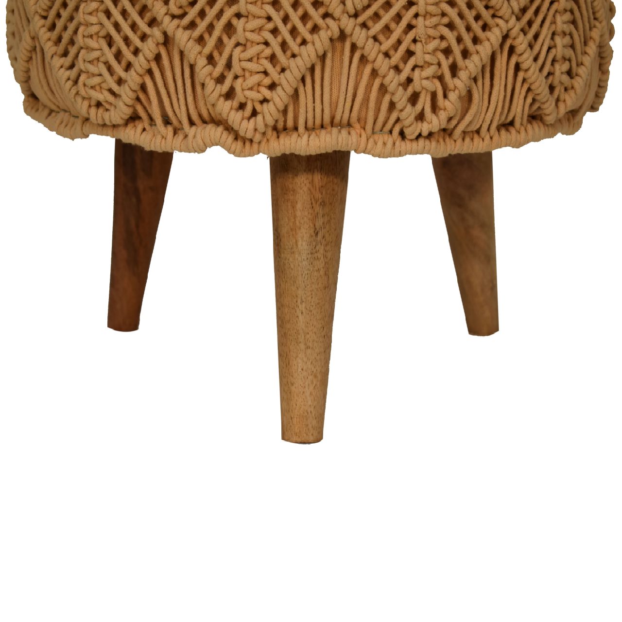 Crotchet Mustard Footstool