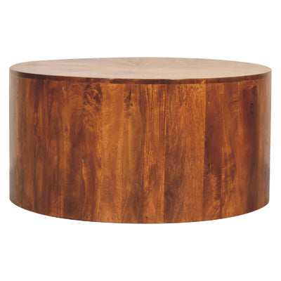 Chestnut Round Wooden Coffee Table