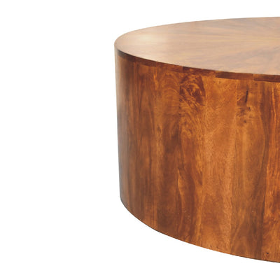 Chestnut Round Wooden Coffee Table