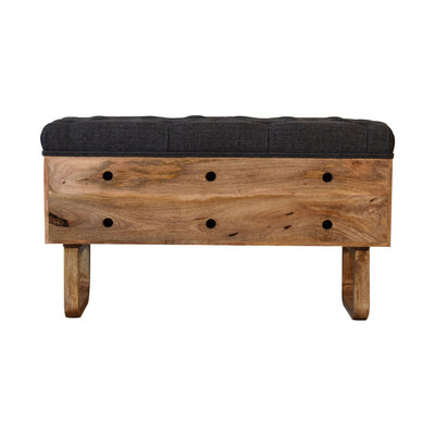 'U' Black Tweed Pineapple Bench