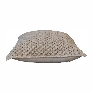 2x Knit Natural White Cushions