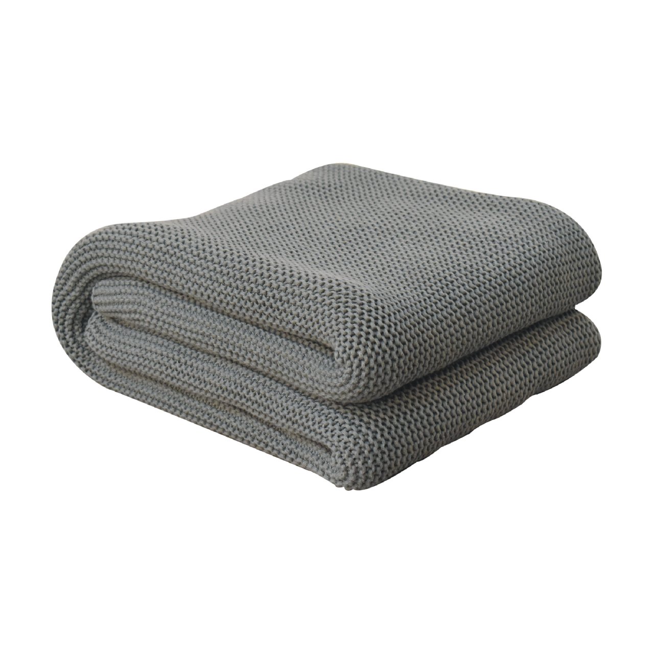 Double Olive Green Knit Throw