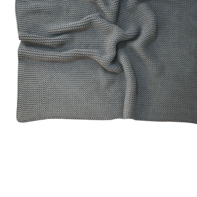 Double Olive Green Knit Throw