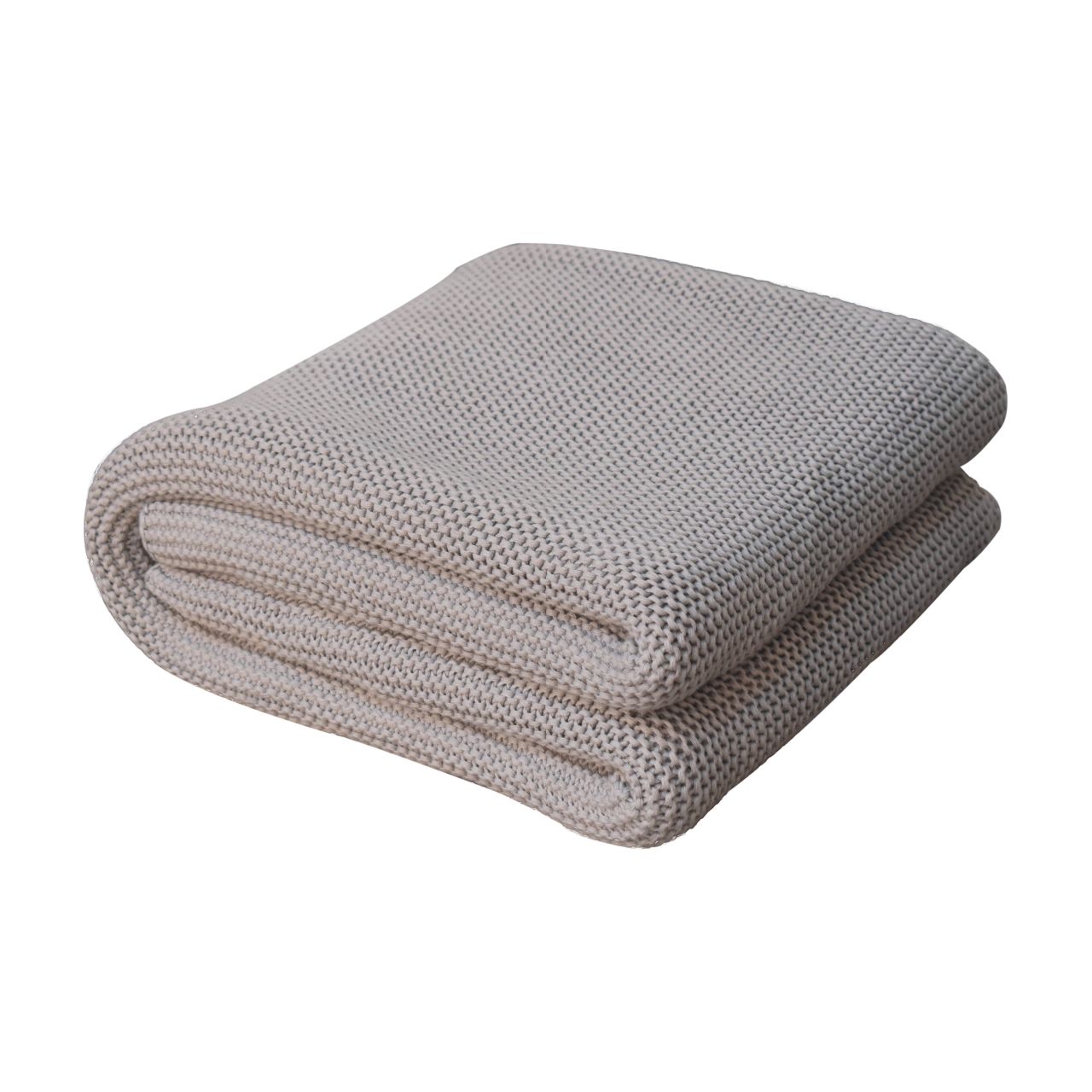 Double Grey Knitted Throw