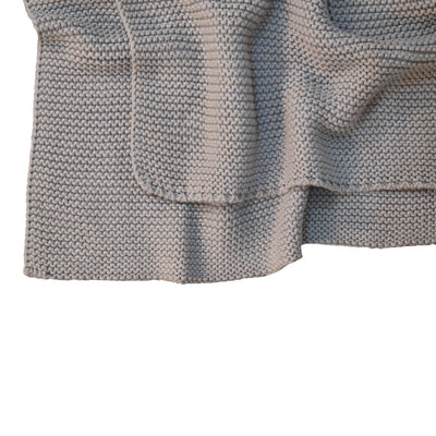 Double Grey Knitted Throw