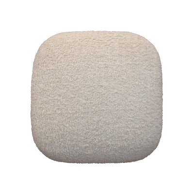 Boucle Cream Square Footstool