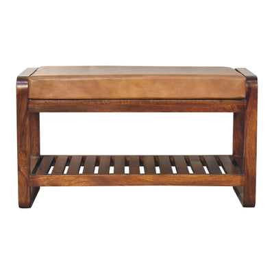 Buffalo Slatted Hallway Bench