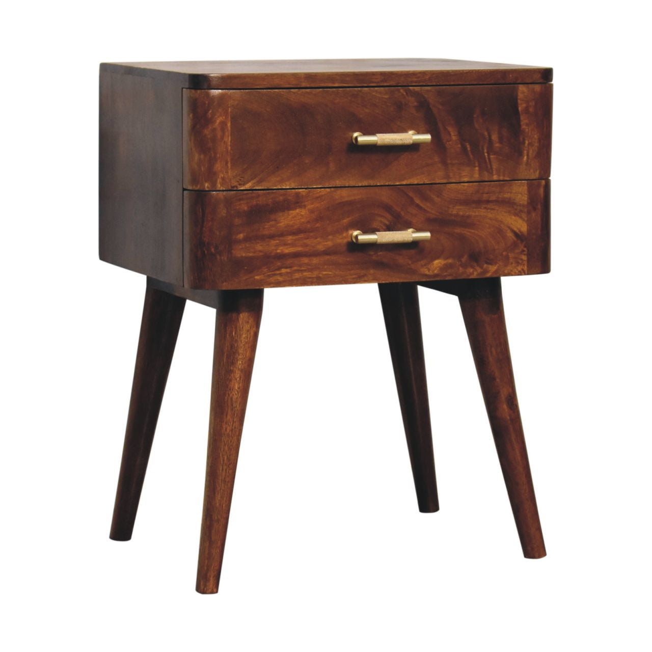 Chestnut T-Bar Nordic Bedside