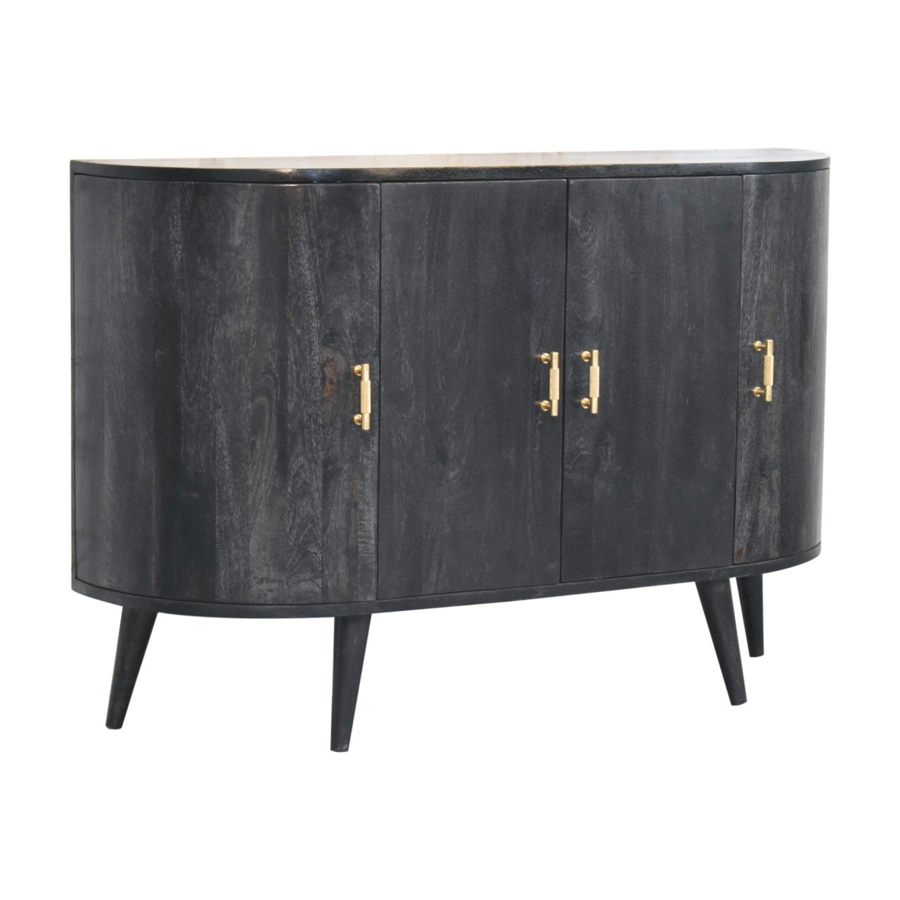 Ash Black T-Bar Quad Cabinet