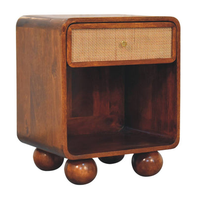 Chestnut Open Woven Bedside