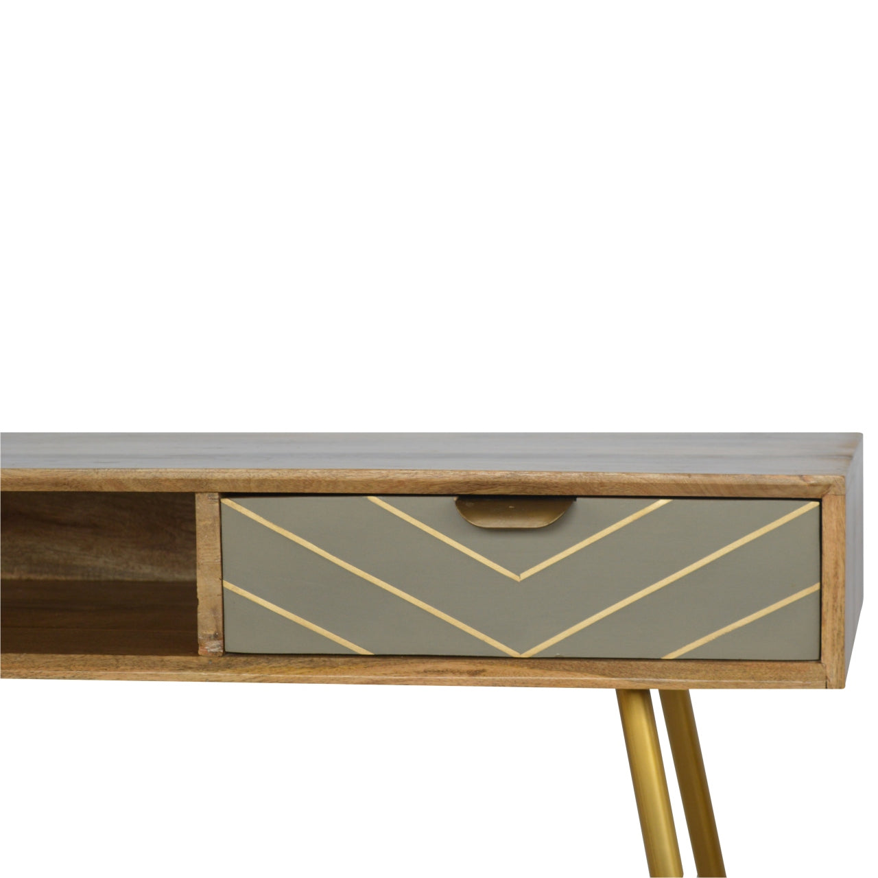 Cement Brass Writing Desk