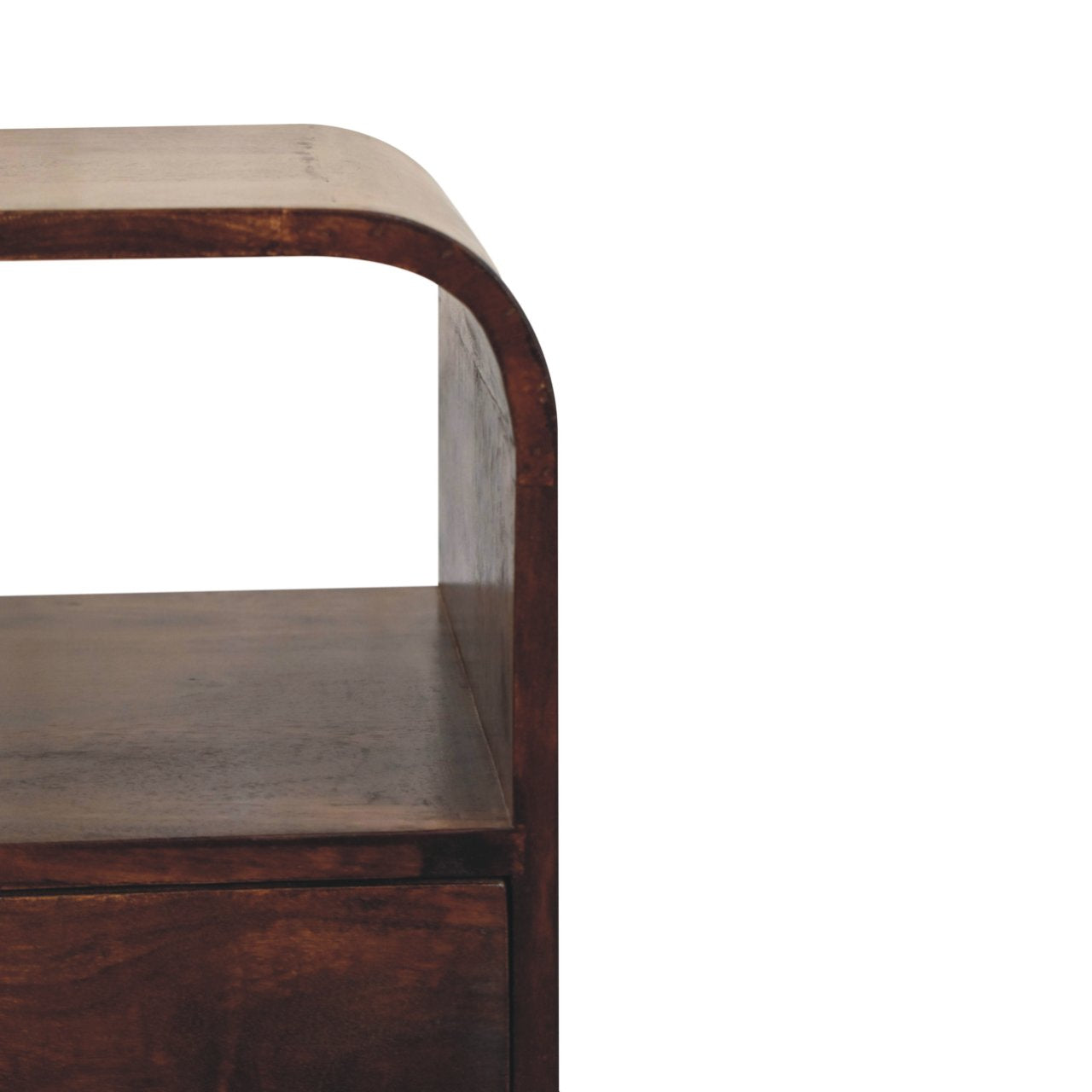 California Walnut Curved Edge Bedside