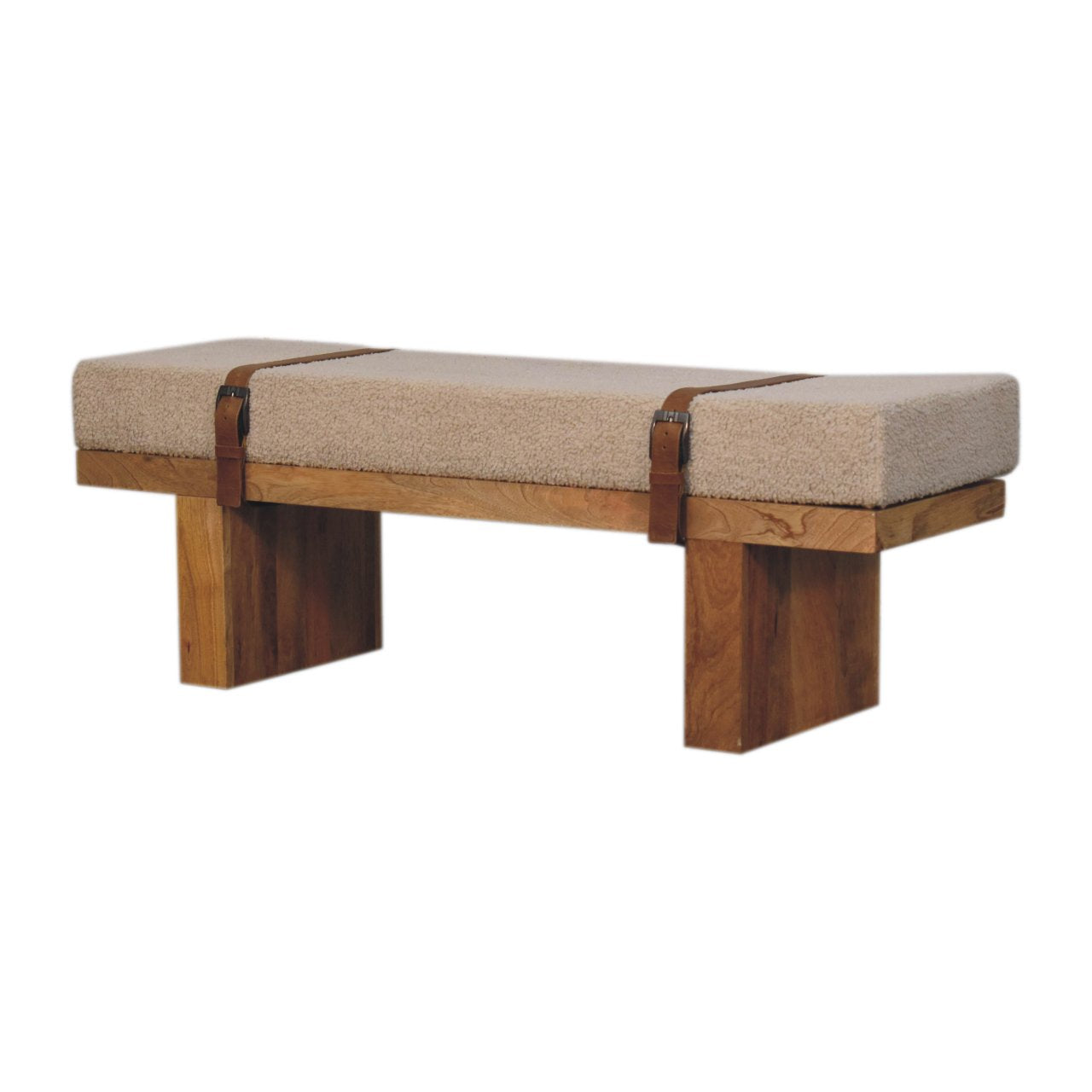 Belmont Cream Boucle Bench