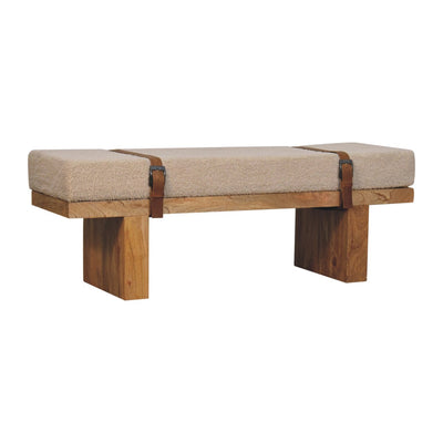 Belmont Cream Boucle Bench