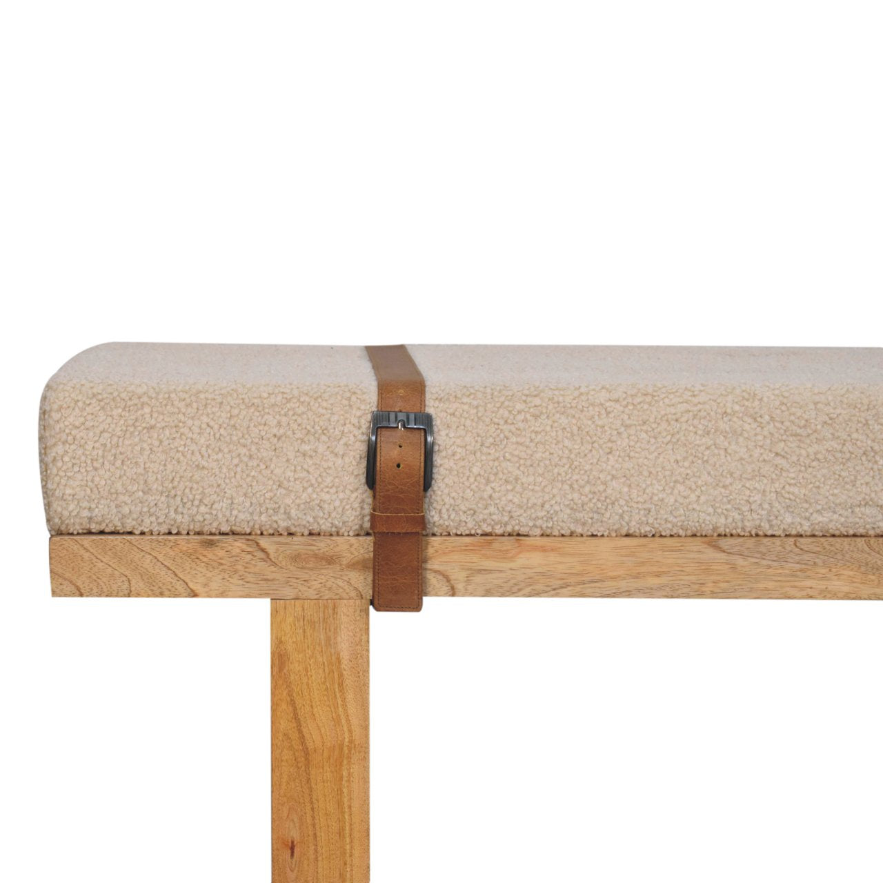 Belmont Cream Boucle Bench