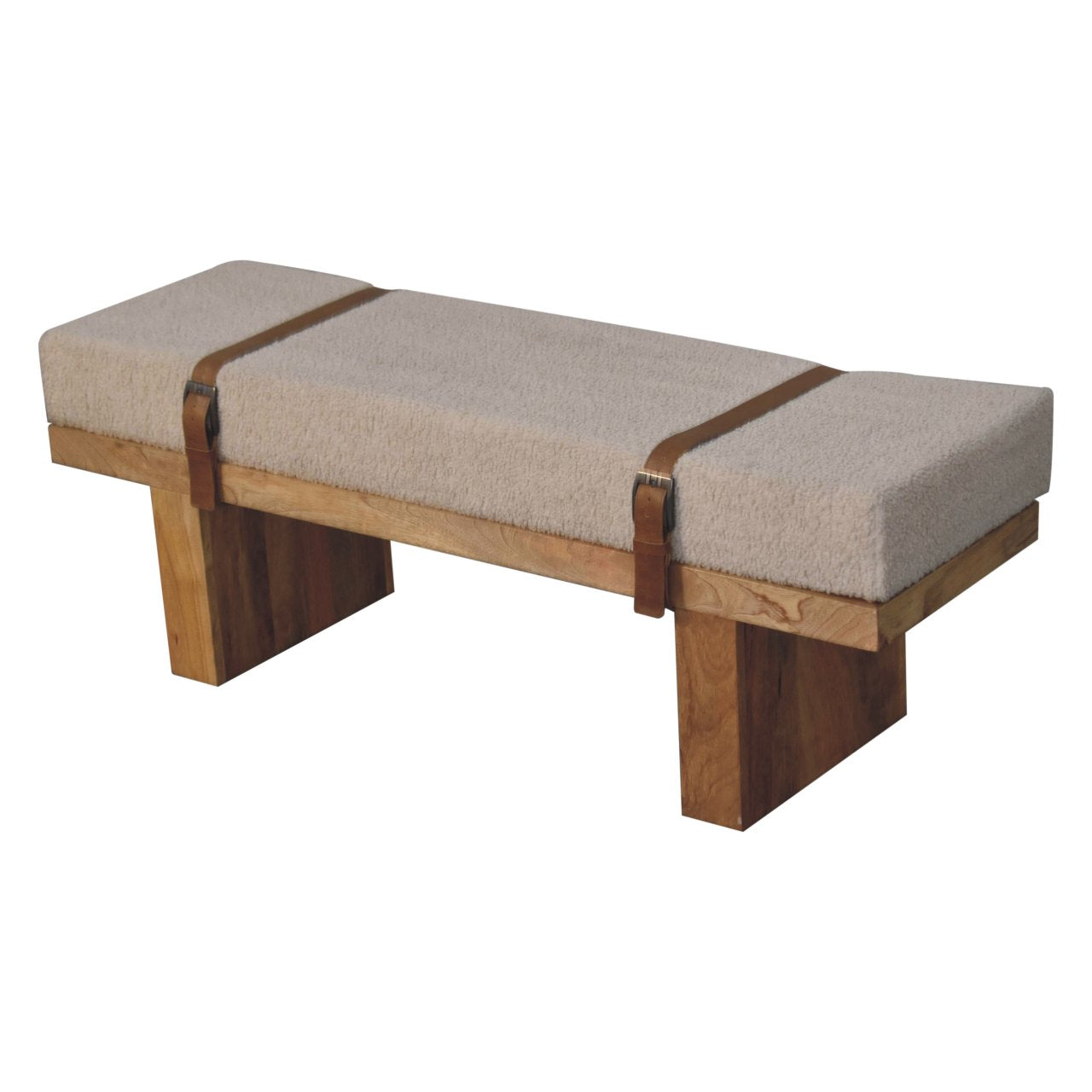 Belmont Cream Boucle Bench