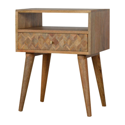 Assorted Oak-ish Open Slot Bedside