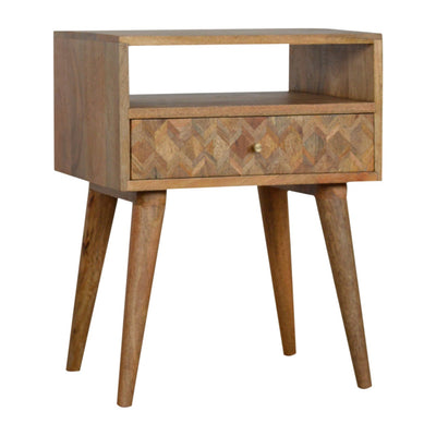 Assorted Oak-ish Open Slot Bedside