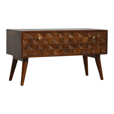 Chestnut Diamond Storage Bench