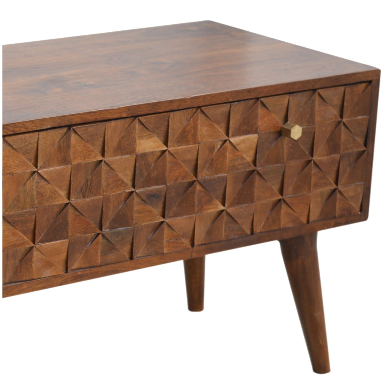 Chestnut Diamond Storage Bench