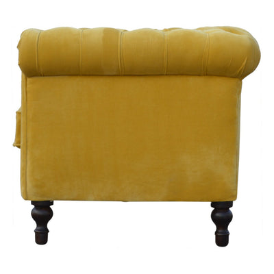 Mustard Velvet Chesterfield Sofa