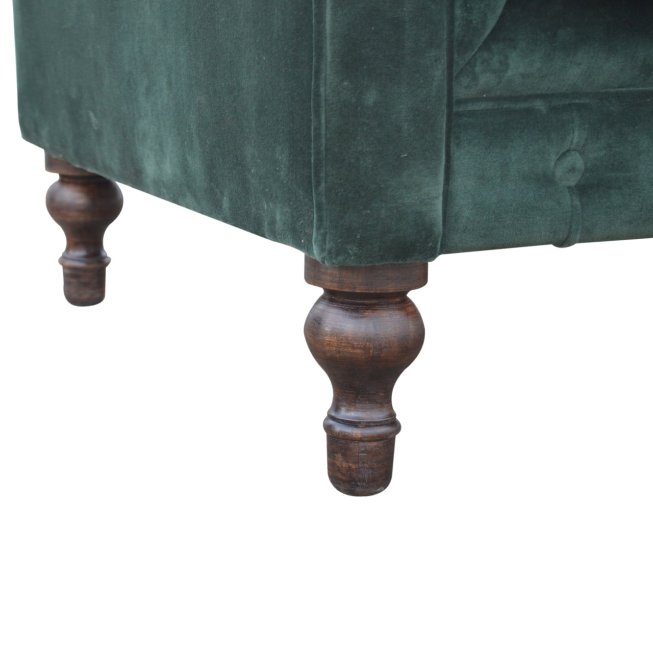 Emerald Green Velvet Chesterfield sofa