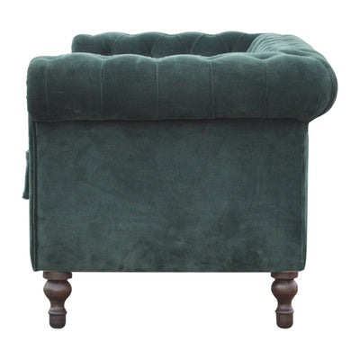 Emerald Green Velvet Chesterfield sofa