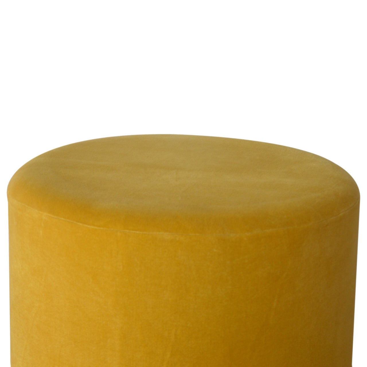 IN818 - Mustard Velvet Footstool with Gold Base