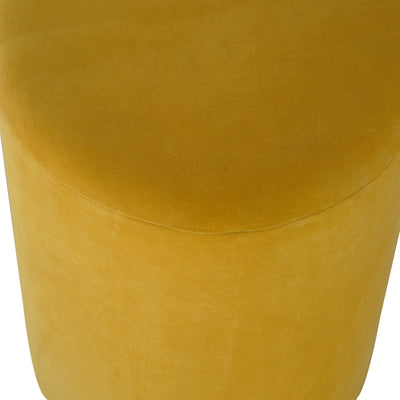 IN818 - Mustard Velvet Footstool with Gold Base