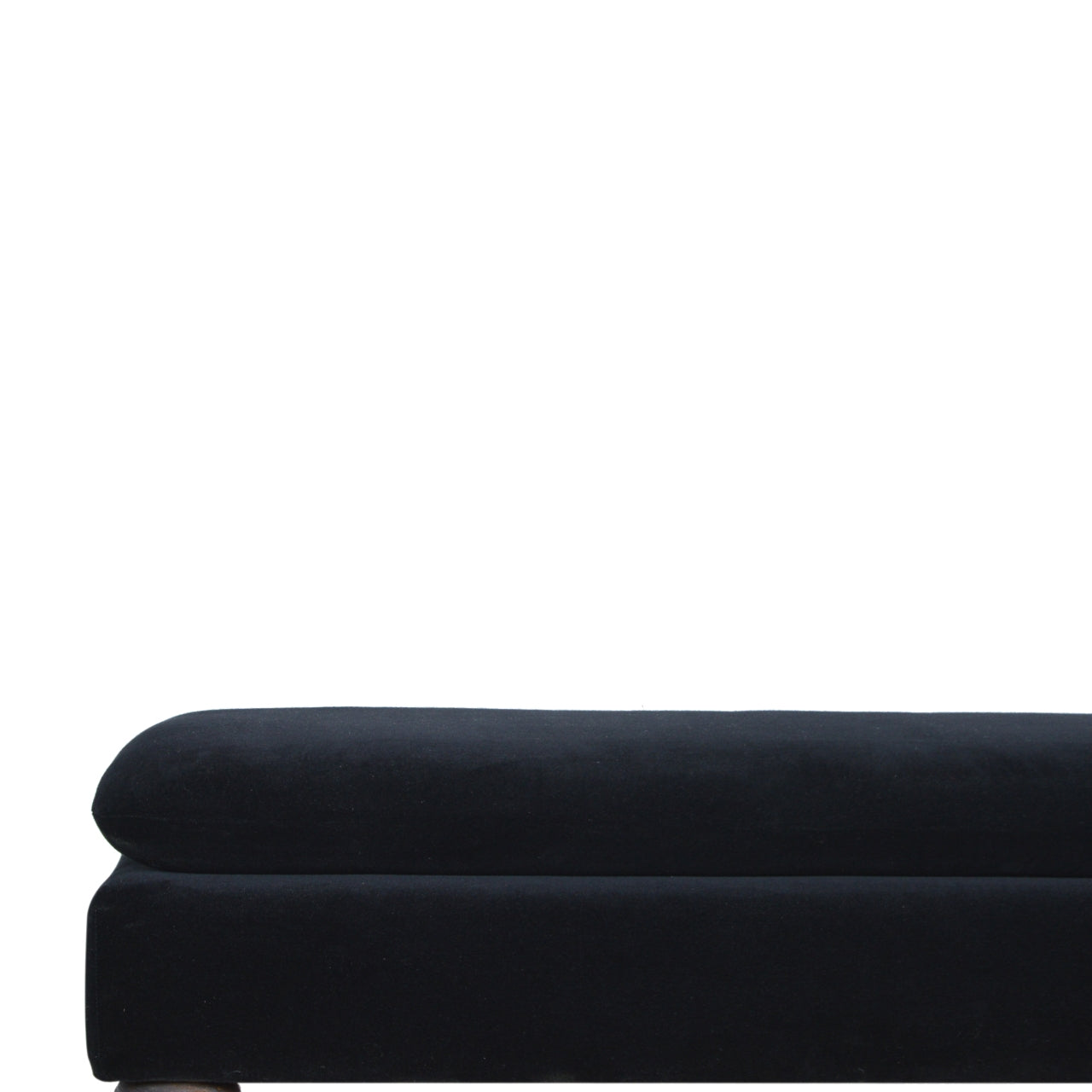 Black Velvet Castor Bench