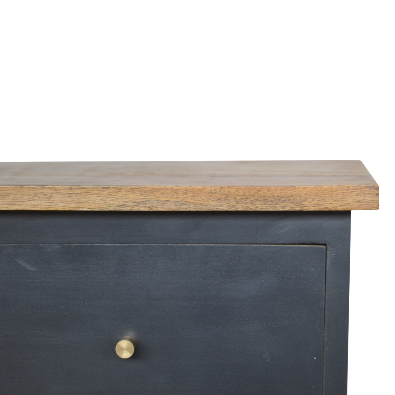 Charcoal Black Hand Painted Bedside