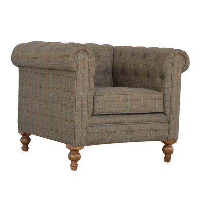 Chesterfield Multi Tweed Armchair