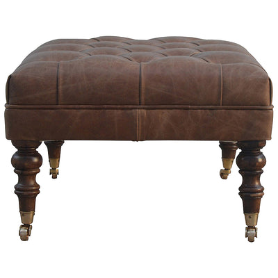 Buffalo Leather Ottoman