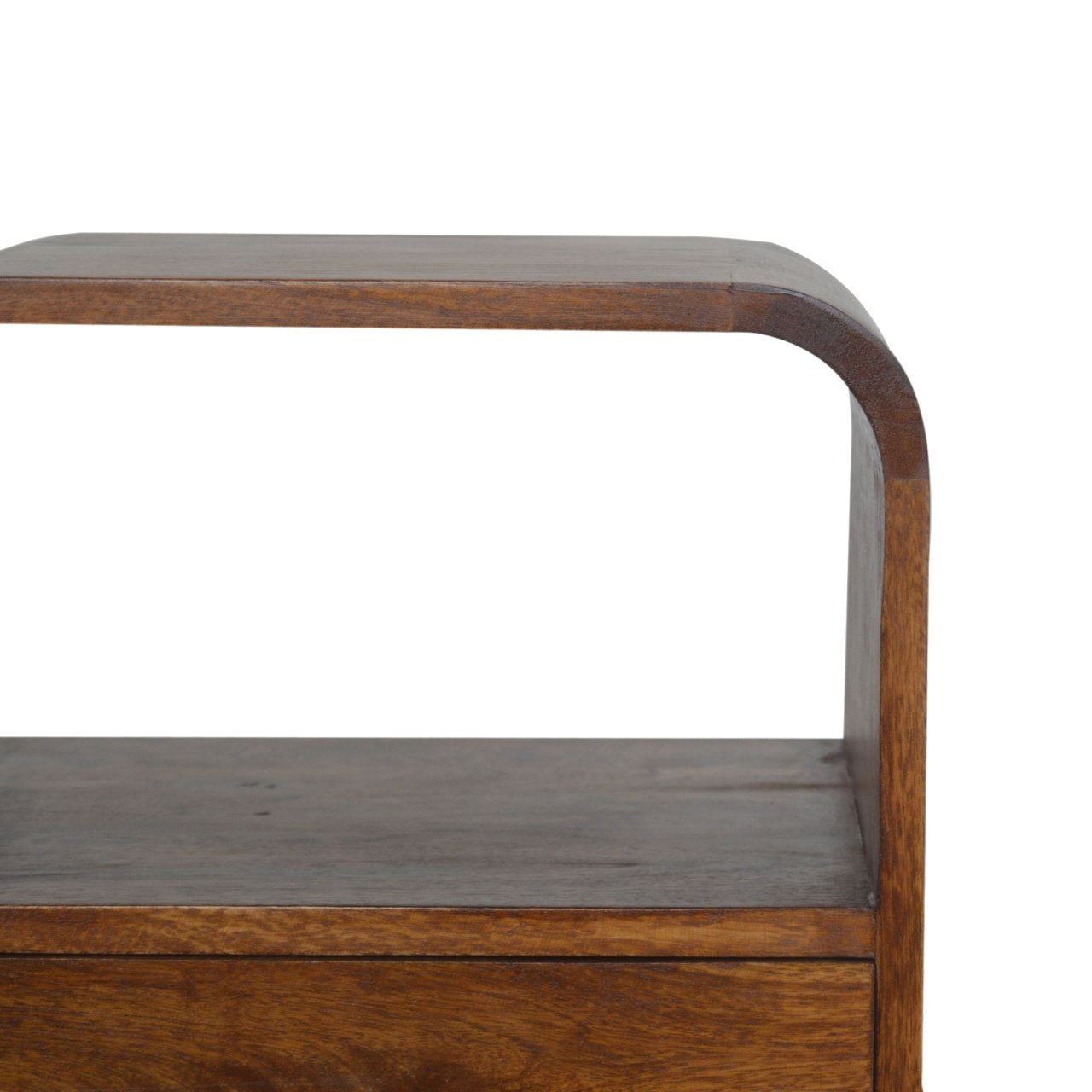 Chestnut Curved Edge Bedside