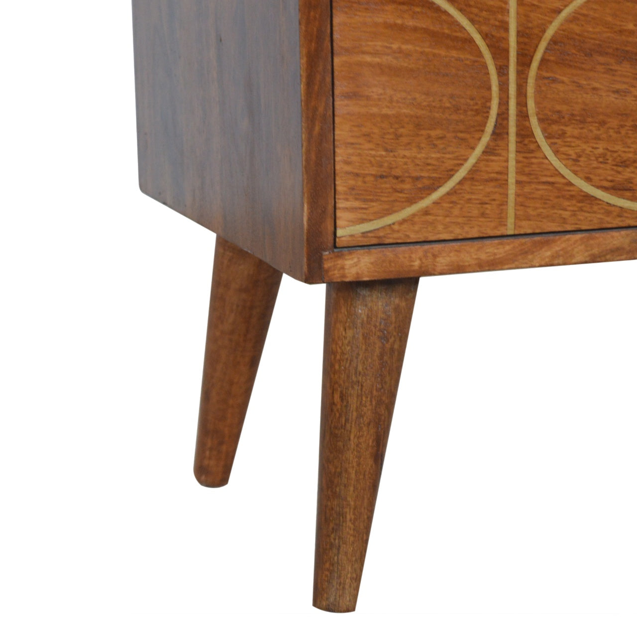 Chestnut Inlay Abstract Bedside